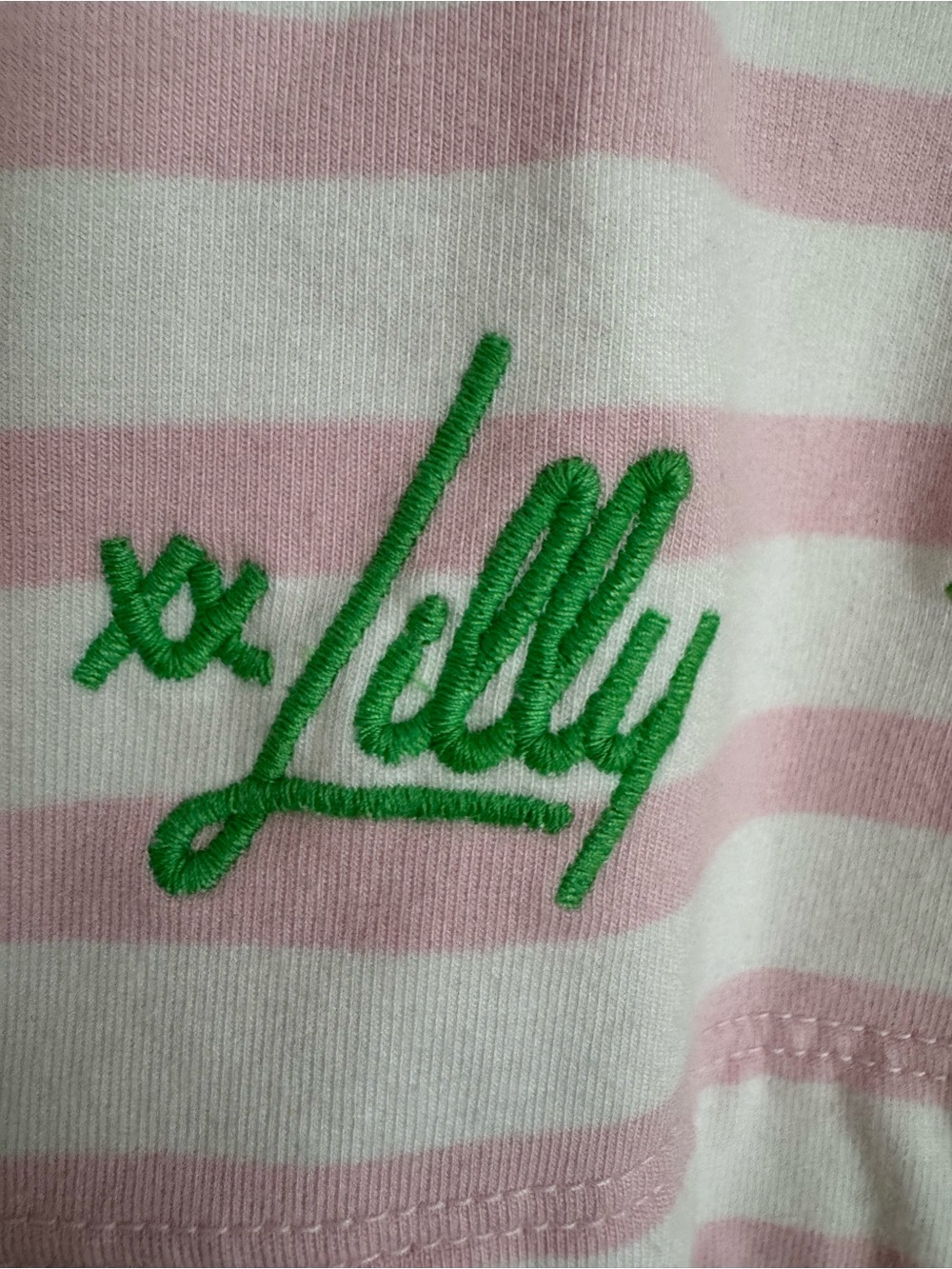 Lilly Pulitzer Girls' Pink Striped Lemon Embroidered Long-Sleeve Top 4-5 y - Picture 2 of 9